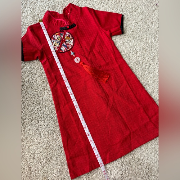 Baby Girls Dress New Year Qipao Vintage Chinese Cheongsam Costume Cotton Clothes - Picture 6 of 7